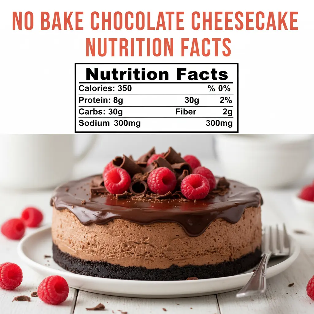 no bake chocolate cheesecake recipe nutritional information