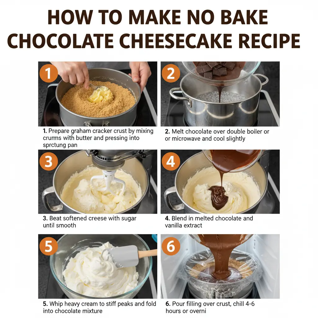 How to make no bake chocolate cheesecake recipe