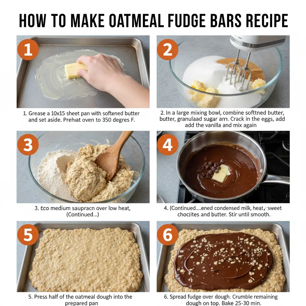 How to make oatmeal fudge bars recipe