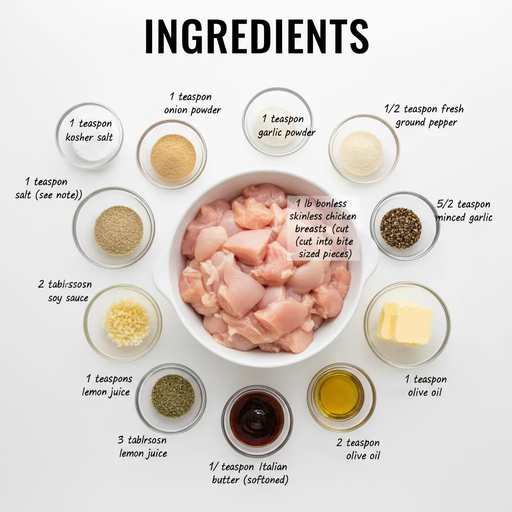one pan garlic butter chicken ingredients