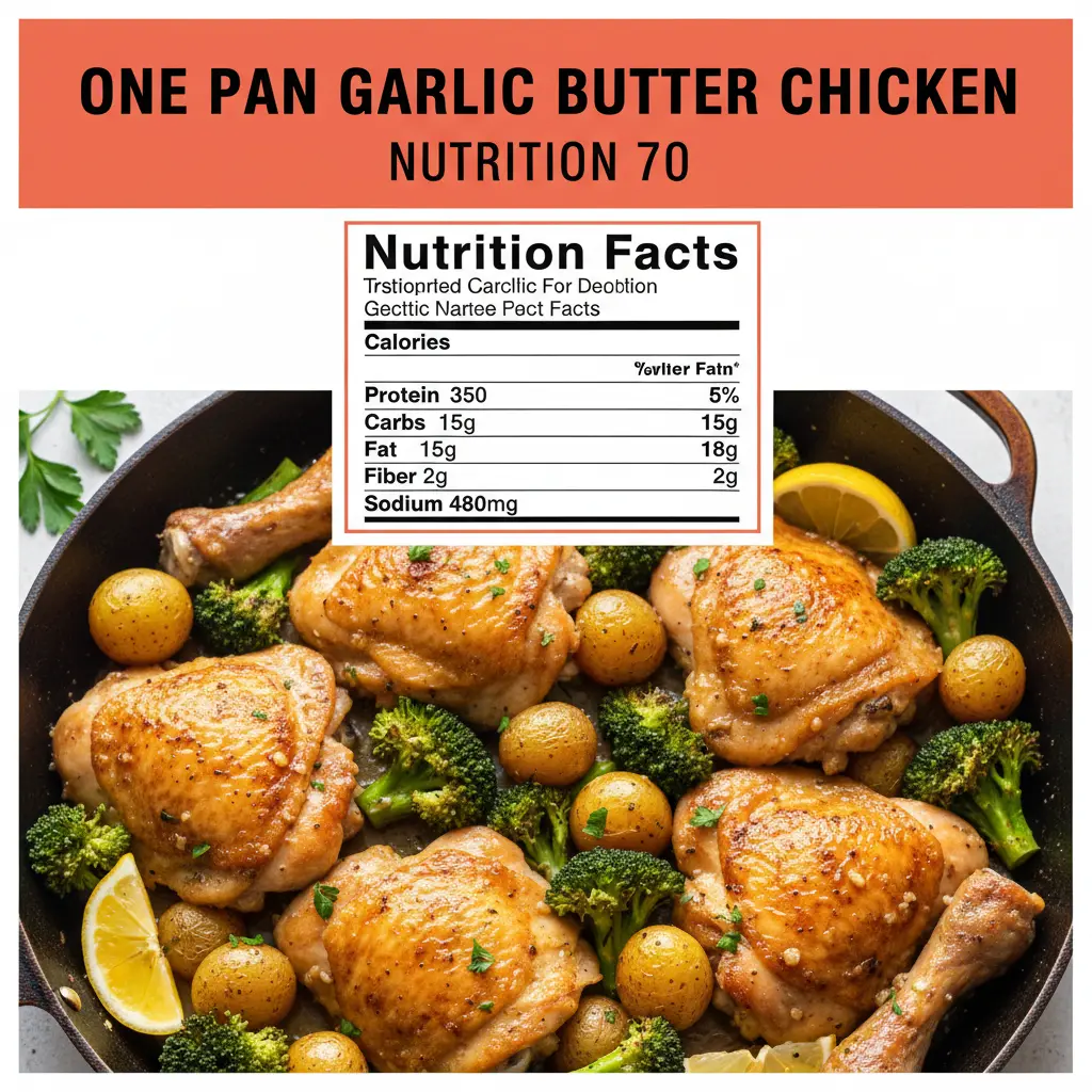 one pan garlic butter chicken nutritional information