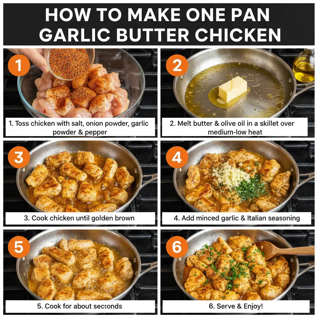 How to make one pan garlic butter chicken