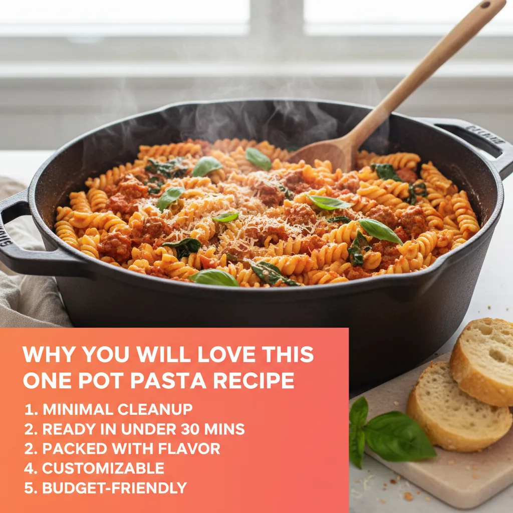 Why you'll love one pot pasta recipe