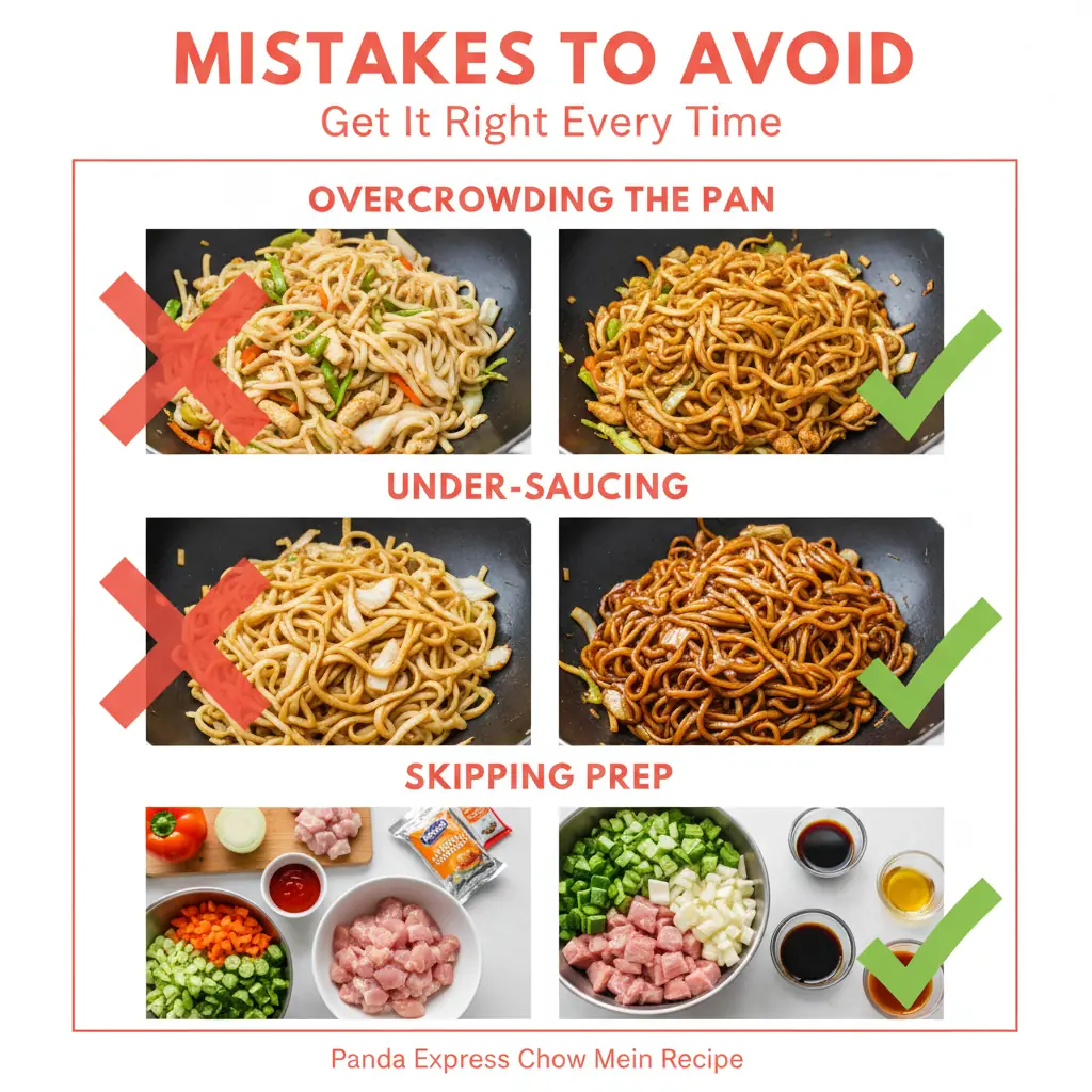 Panda Express Chow Mein recipe common mistakes