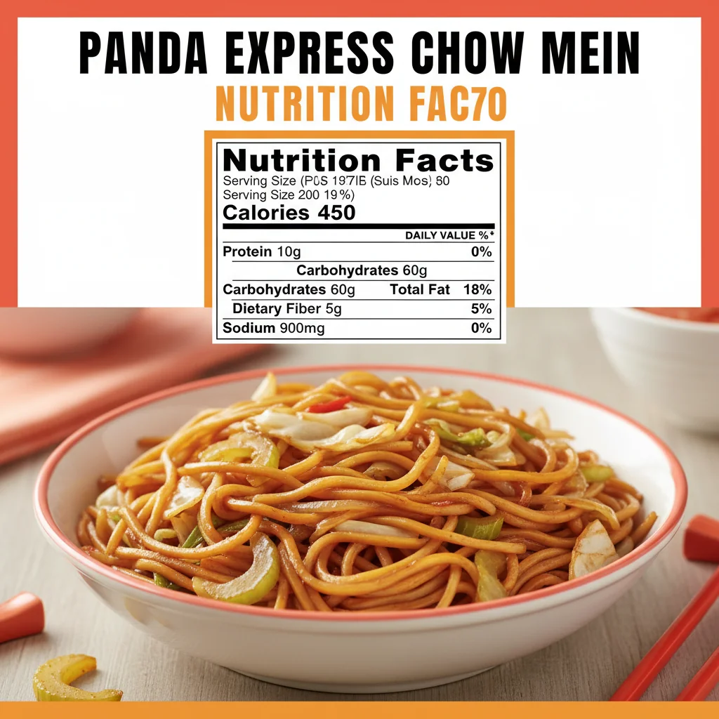Panda Express Chow Mein recipe nutritional information