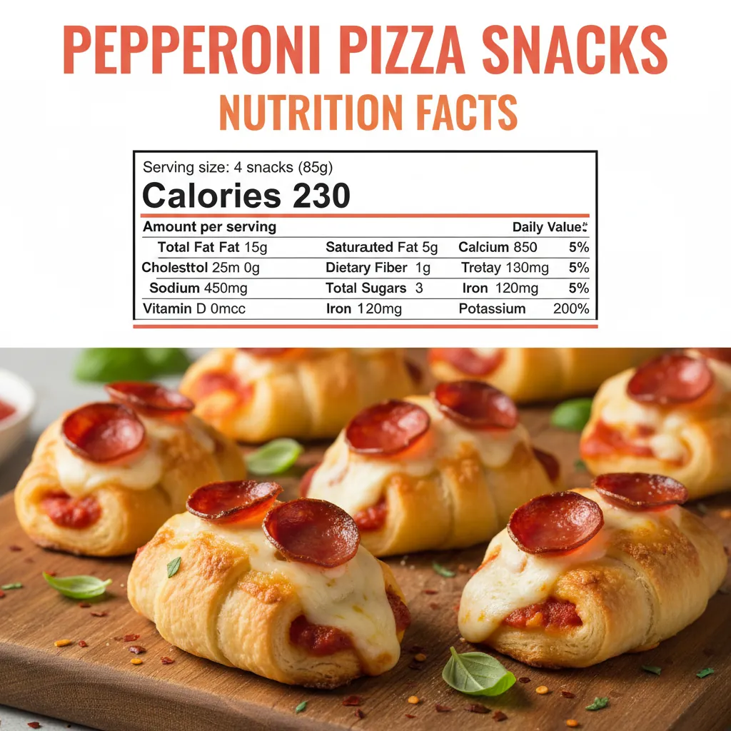 pepperoni pizza snacks nutritional information