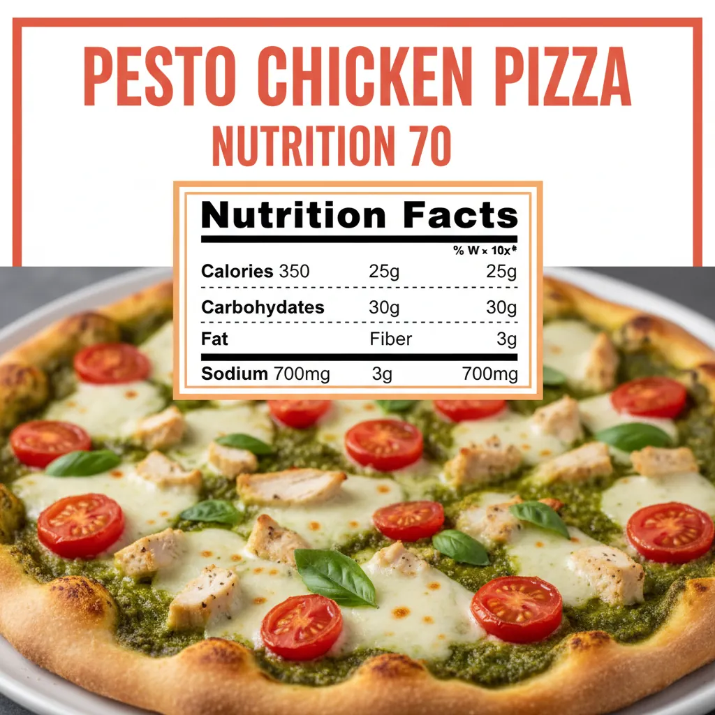pesto chicken pizza recipe nutritional information