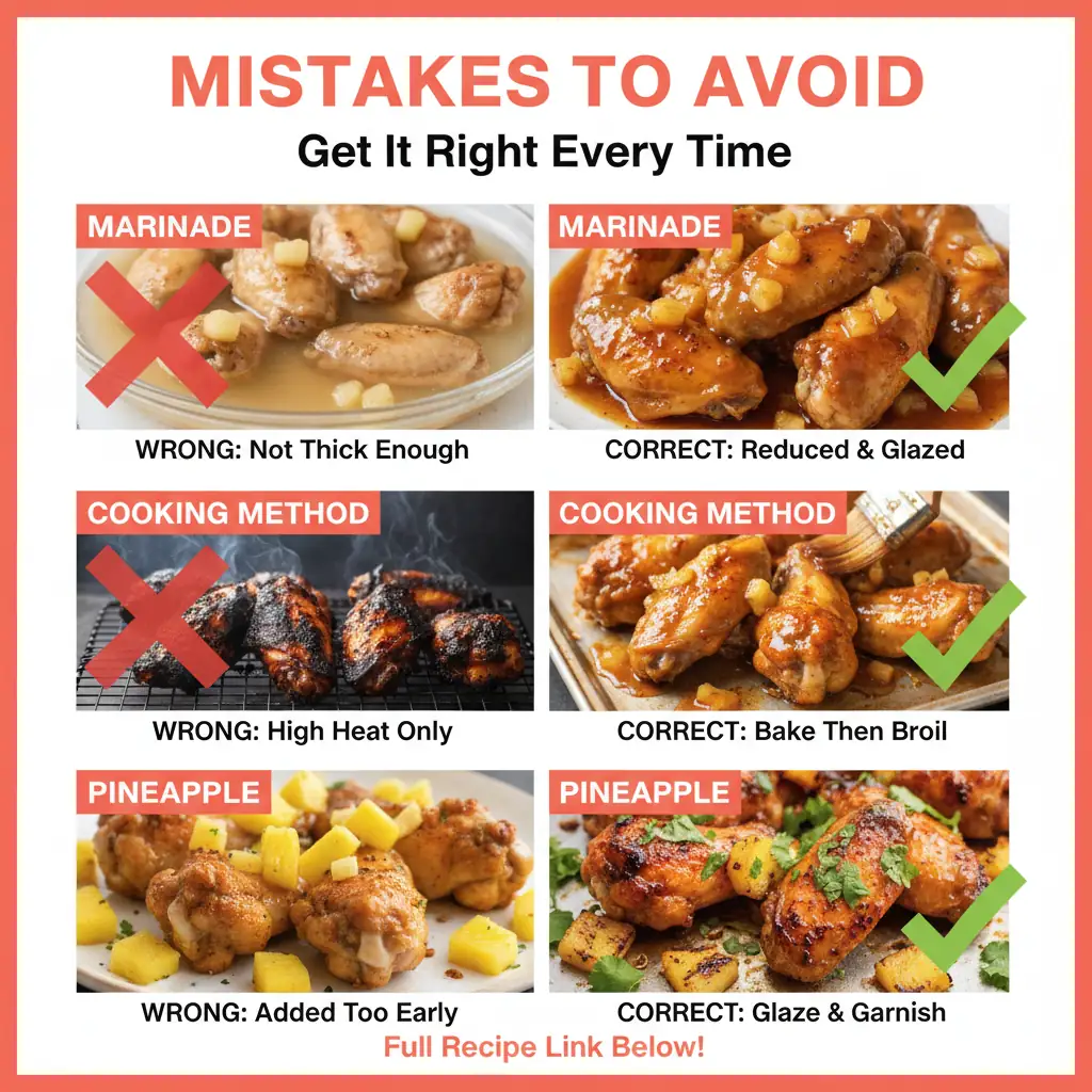 pineapple teriyaki chicken wings recipe common mistakes
