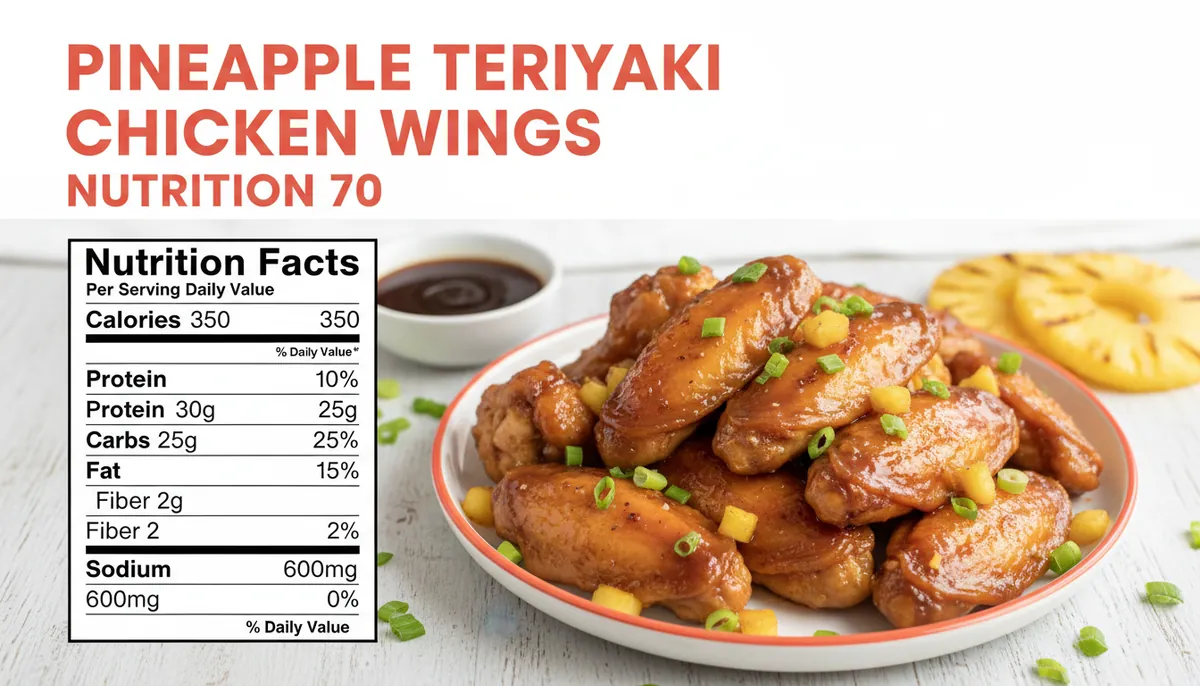 pineapple teriyaki chicken wings recipe nutritional information
