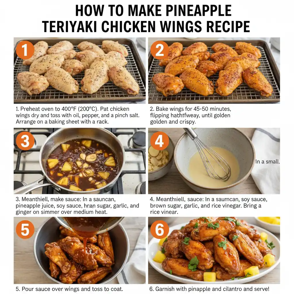 How to make pineapple teriyaki chicken wings recipe