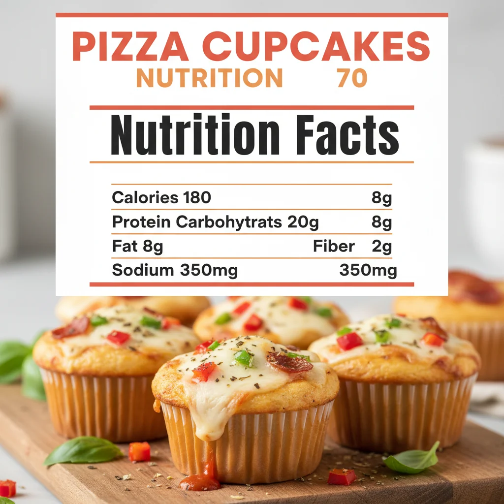 pizza cupcakes nutritional information