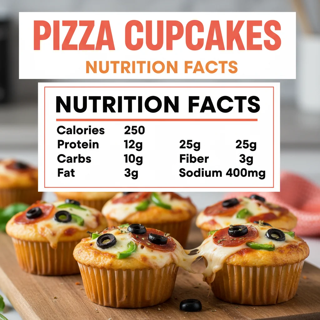 pizza cupcakes recipe nutritional information