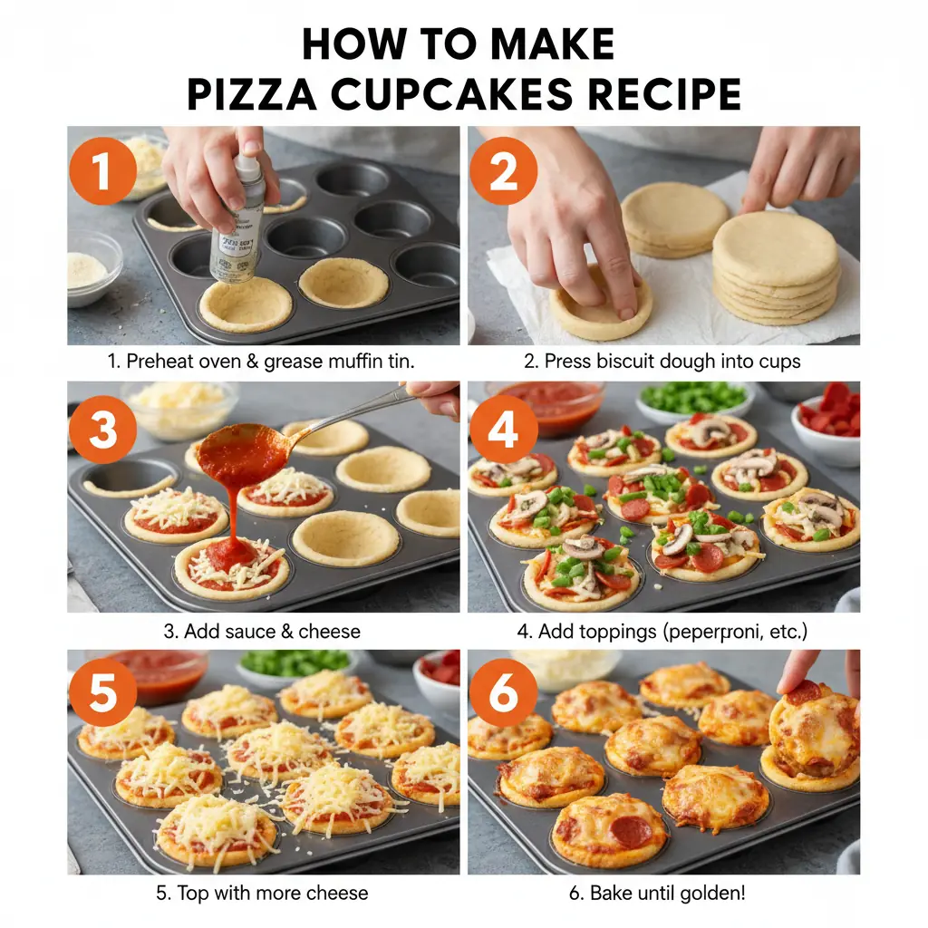 How to make pizza cupcakes recipe