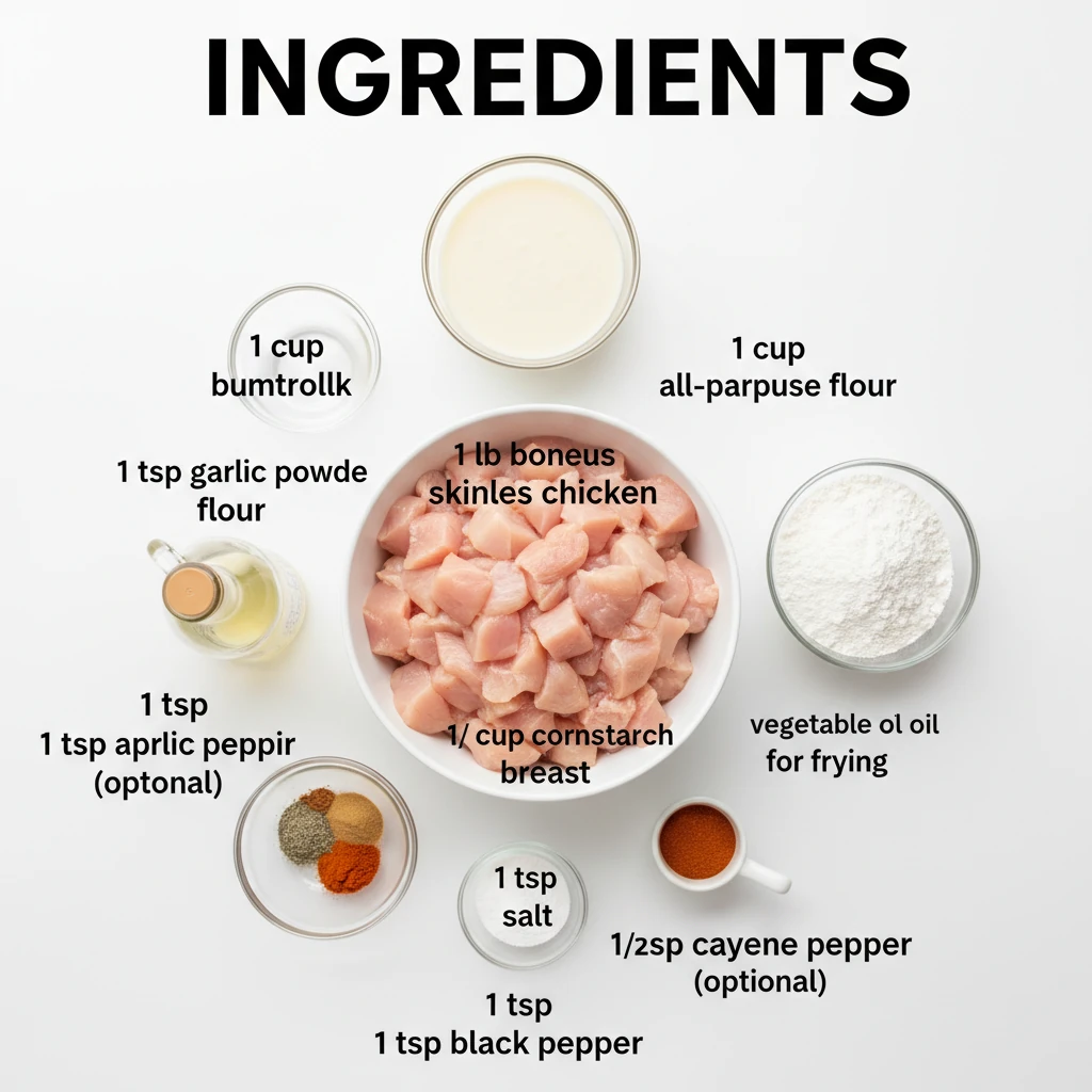 popcorn chicken recipe ingredients