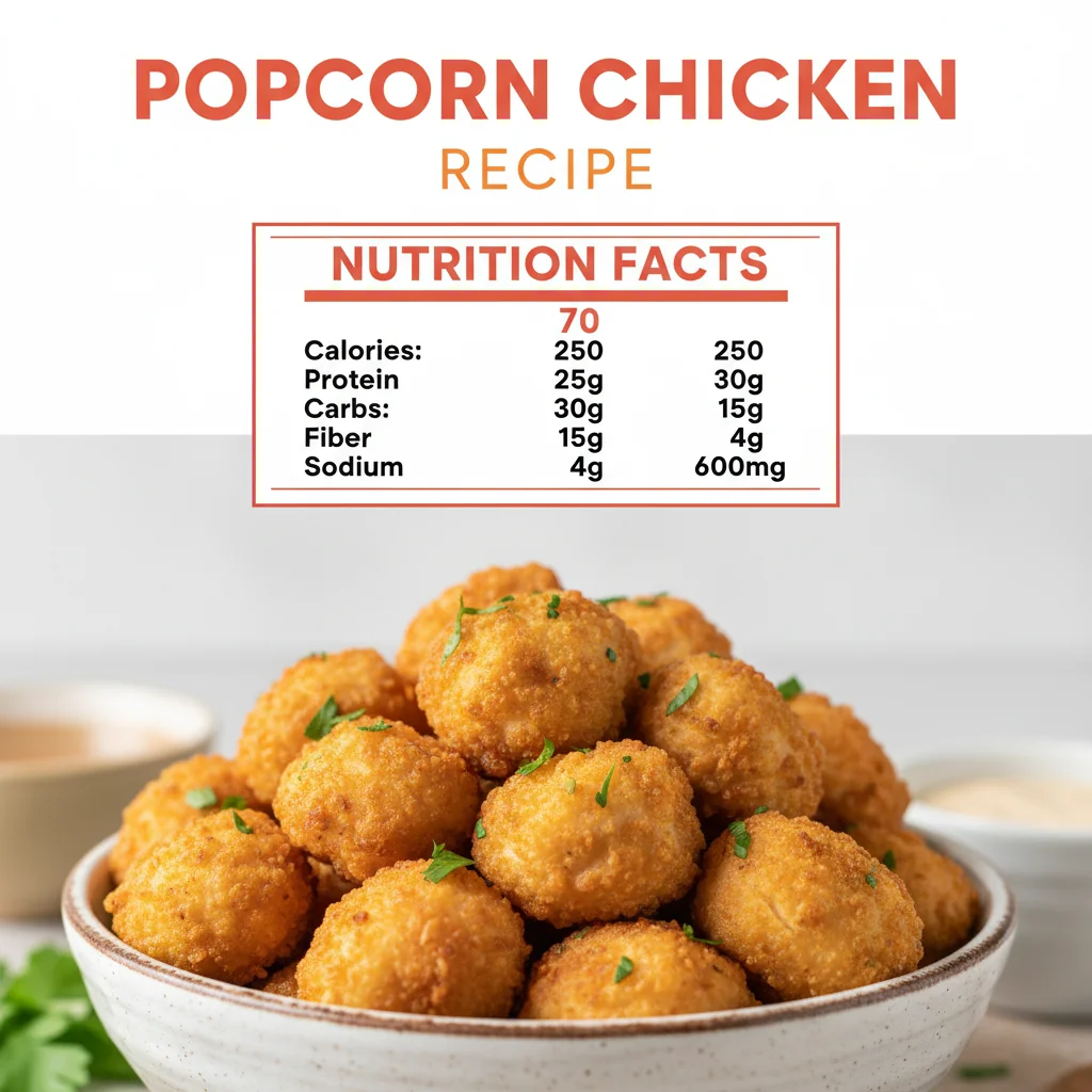 popcorn chicken recipe nutritional information