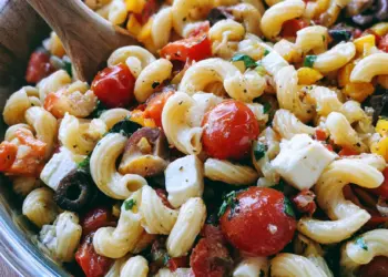 potluck pasta salad recipe featured