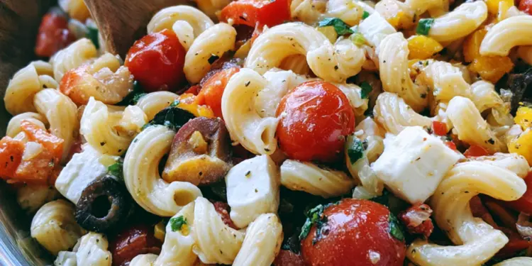 potluck pasta salad recipe featured