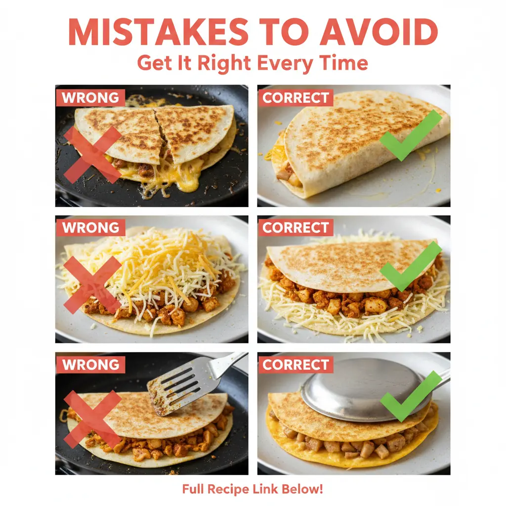 quesadilla recipe common mistakes