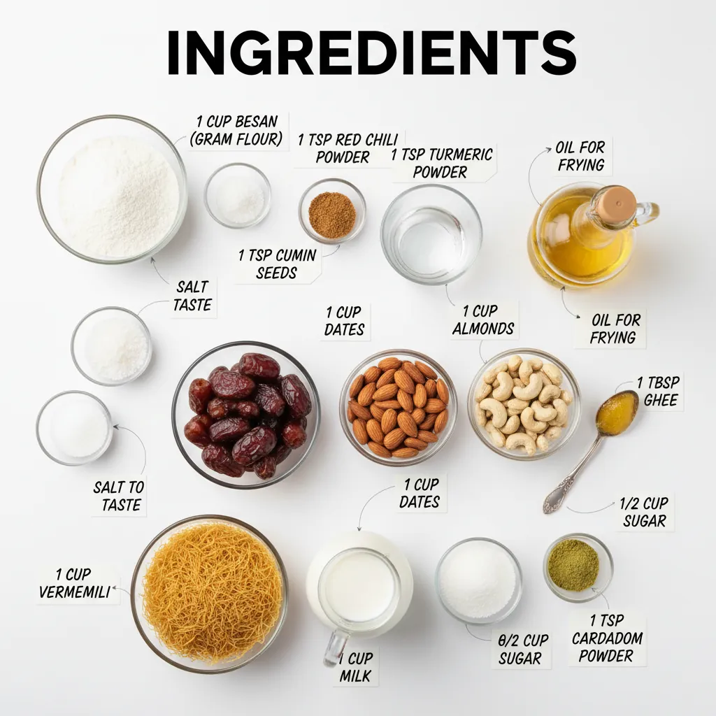 Ramadan snacks ingredients