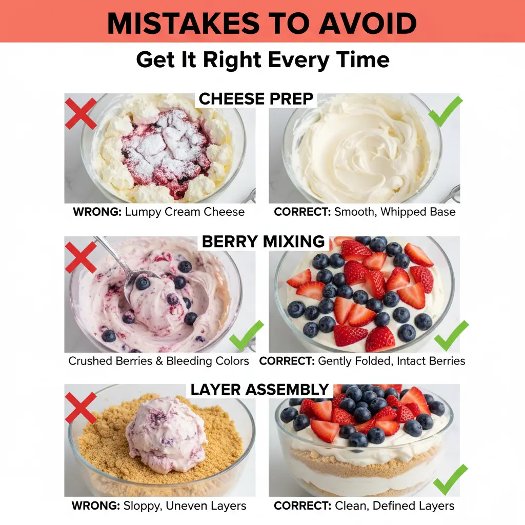 red white and blue cheesecake salad recipe common mistakes
