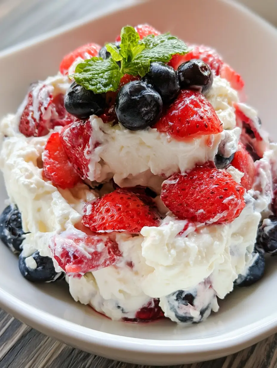 Why you'll love red white and blue cheesecake salad recipe