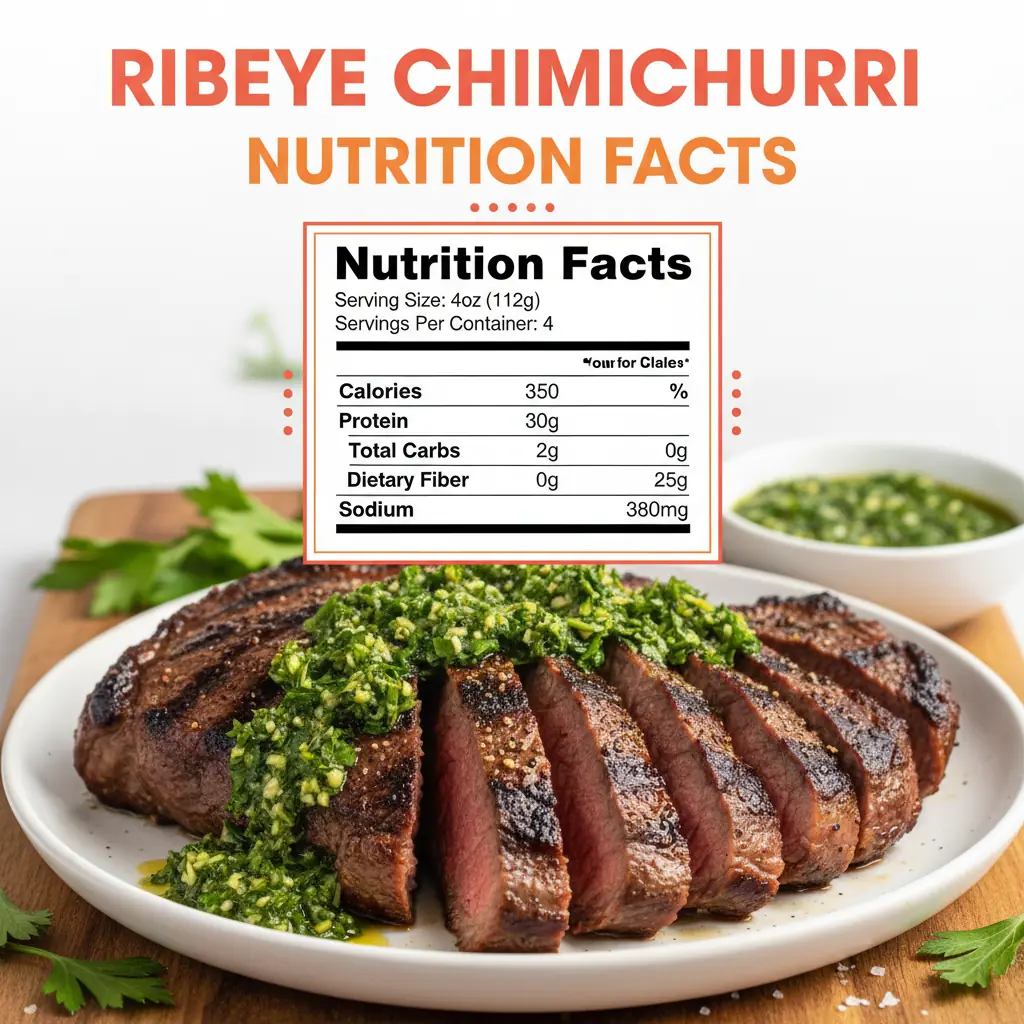 ribeye chimichurri recipe nutritional information