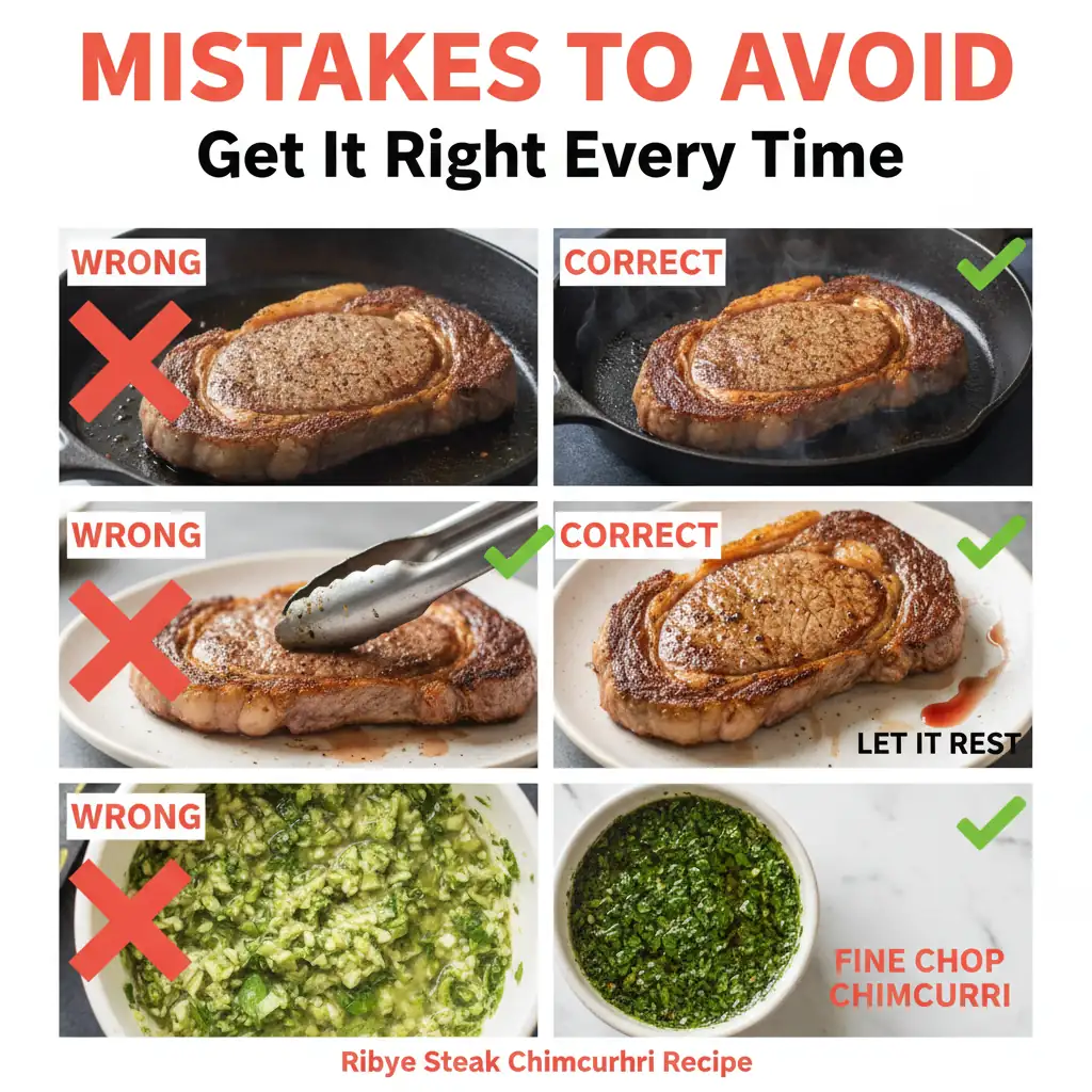 ribeye steak chimichurri recipe common mistakes