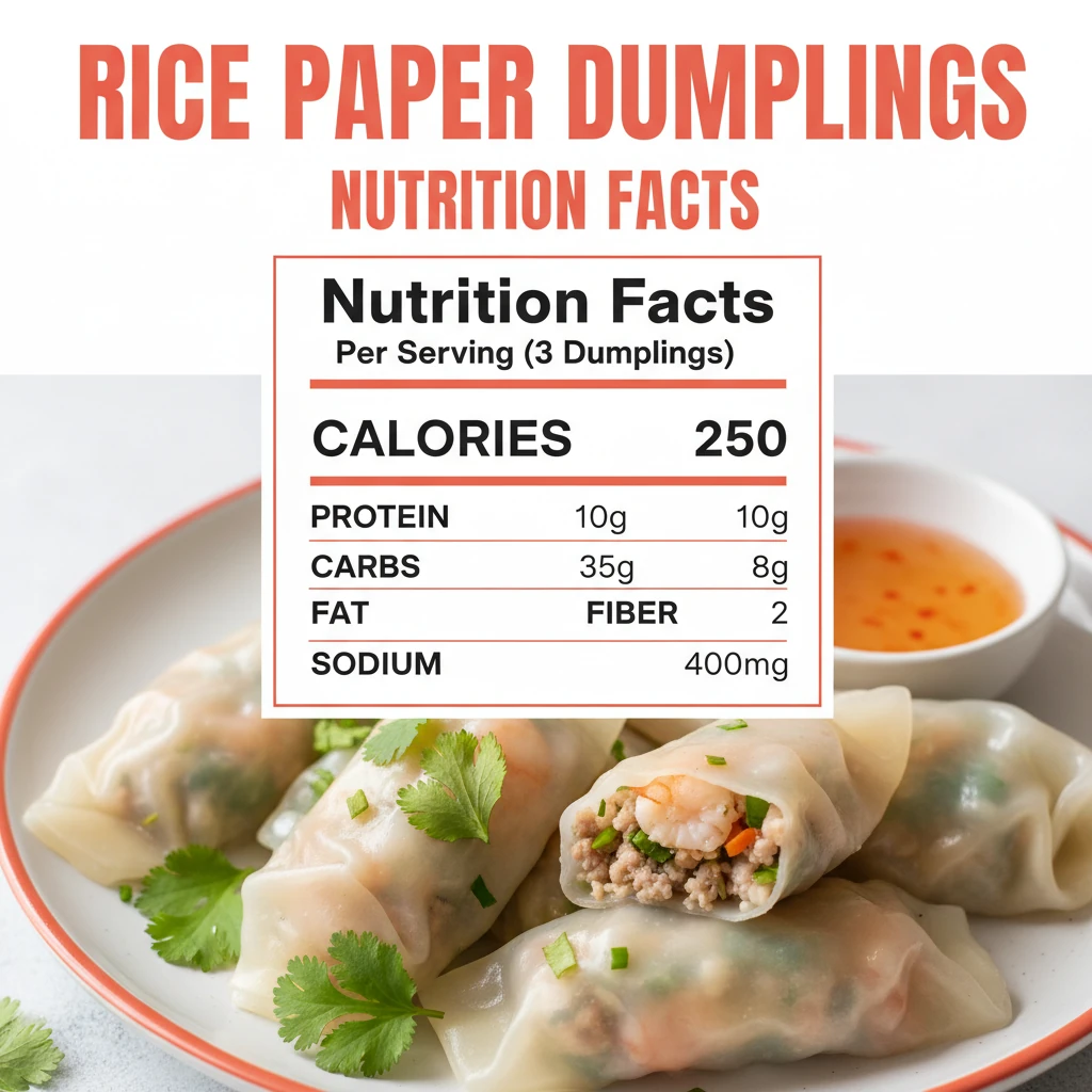 rice paper dumplings recipe nutritional information
