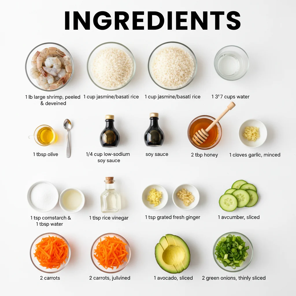 shrimp rice bowl recipe ingredients