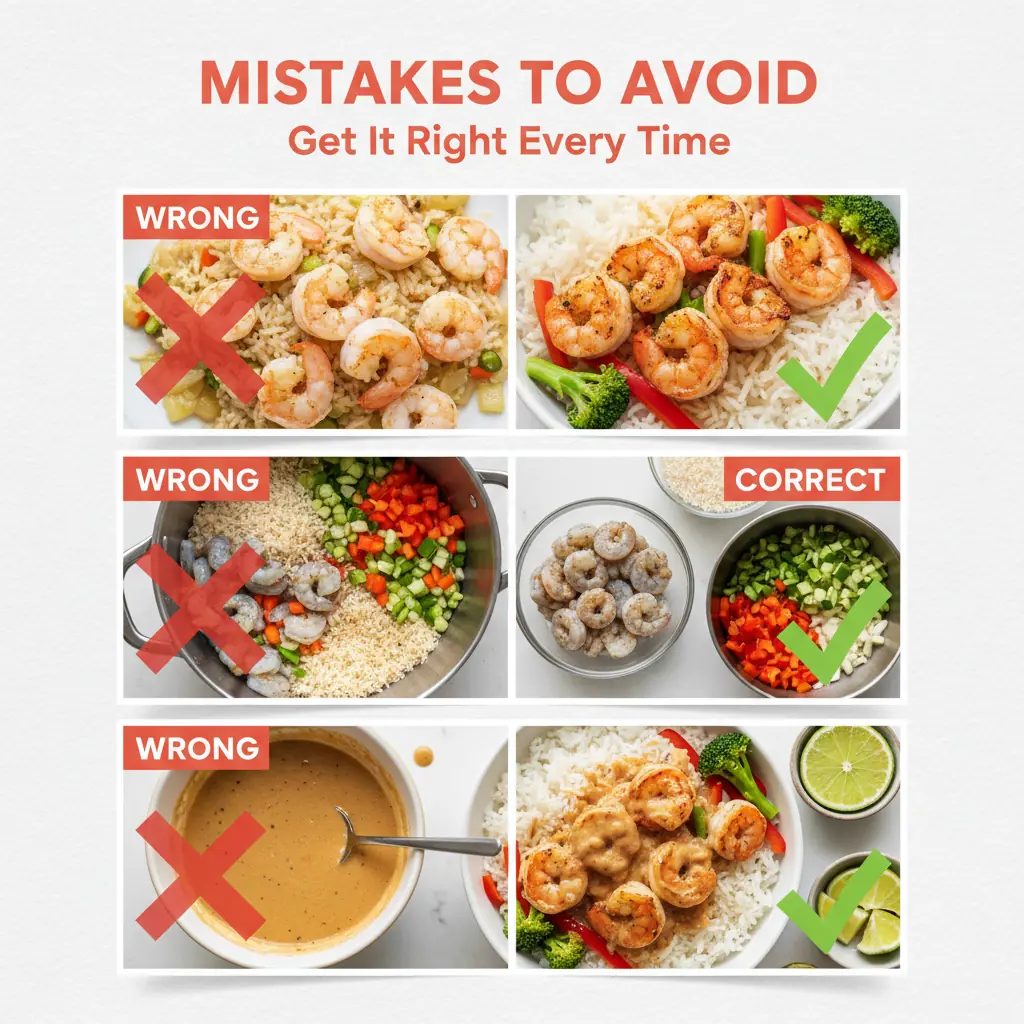 shrimp rice bowl recipe common mistakes