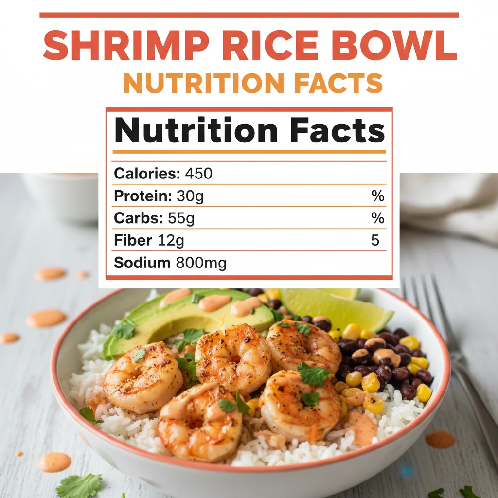 shrimp rice bowl recipe nutritional information