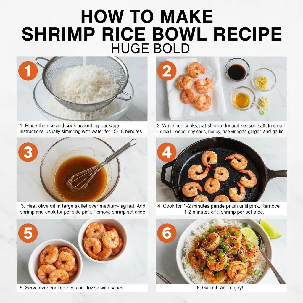 How to make shrimp rice bowl recipe