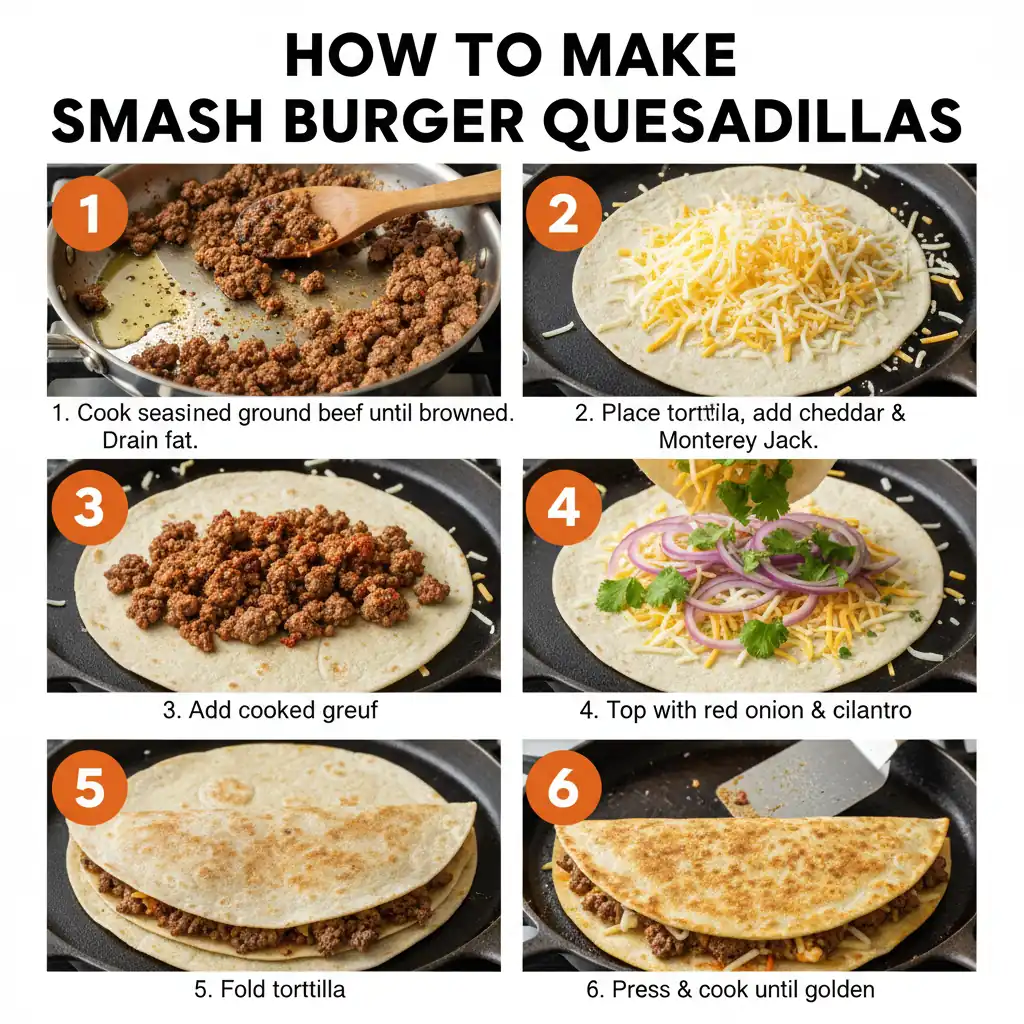 How to make smash burger quesadillas