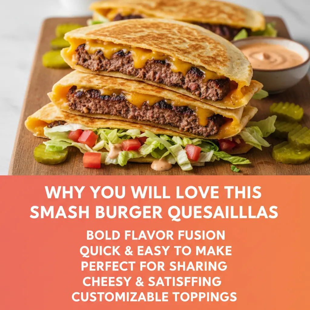 Why you'll love smash burger quesadillas
