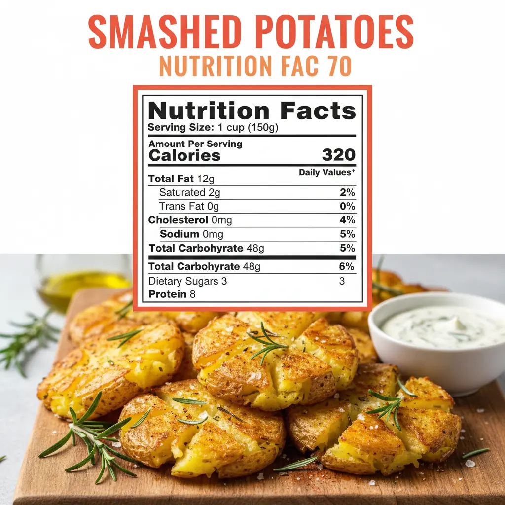 smashed potatoes recipe nutritional information
