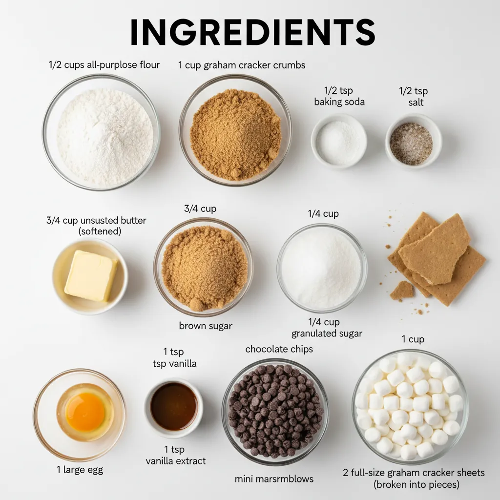 s'mores cookies recipe ingredients