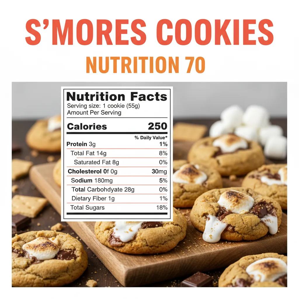 s'mores cookies recipe nutritional information