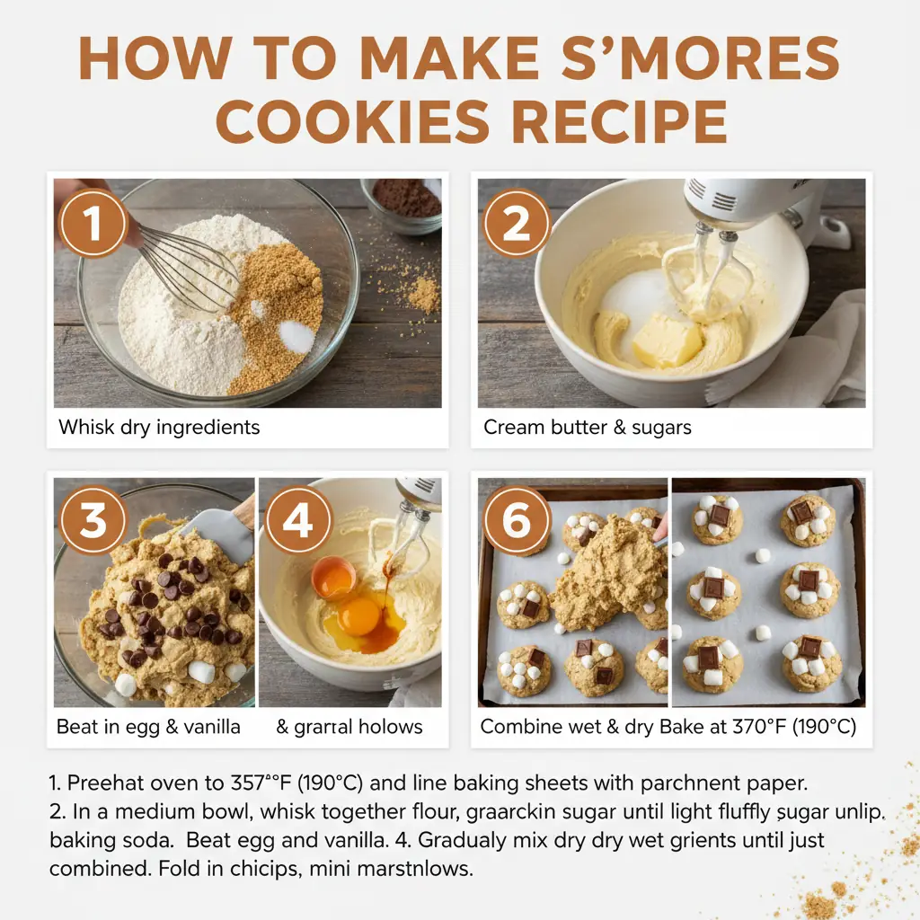 How to make s'mores cookies recipe