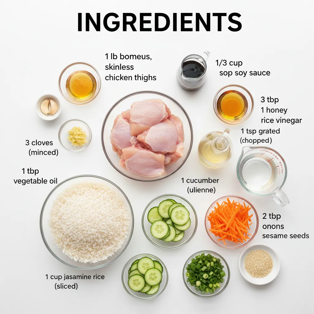 soy glazed chicken rice bowl ingredients