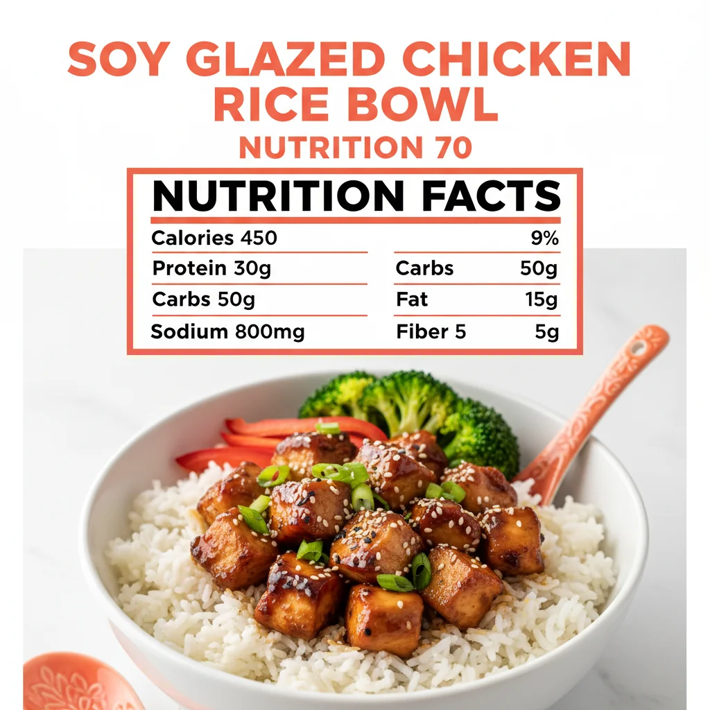 soy glazed chicken rice bowl nutritional information