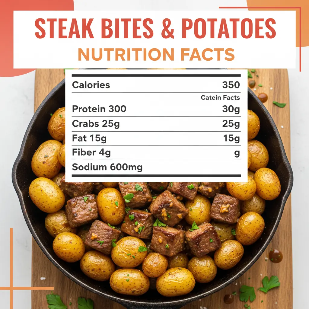 steak bites and potatoes recipe nutritional information