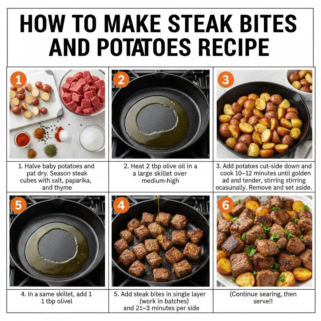 How to make steak bites and potatoes recipe