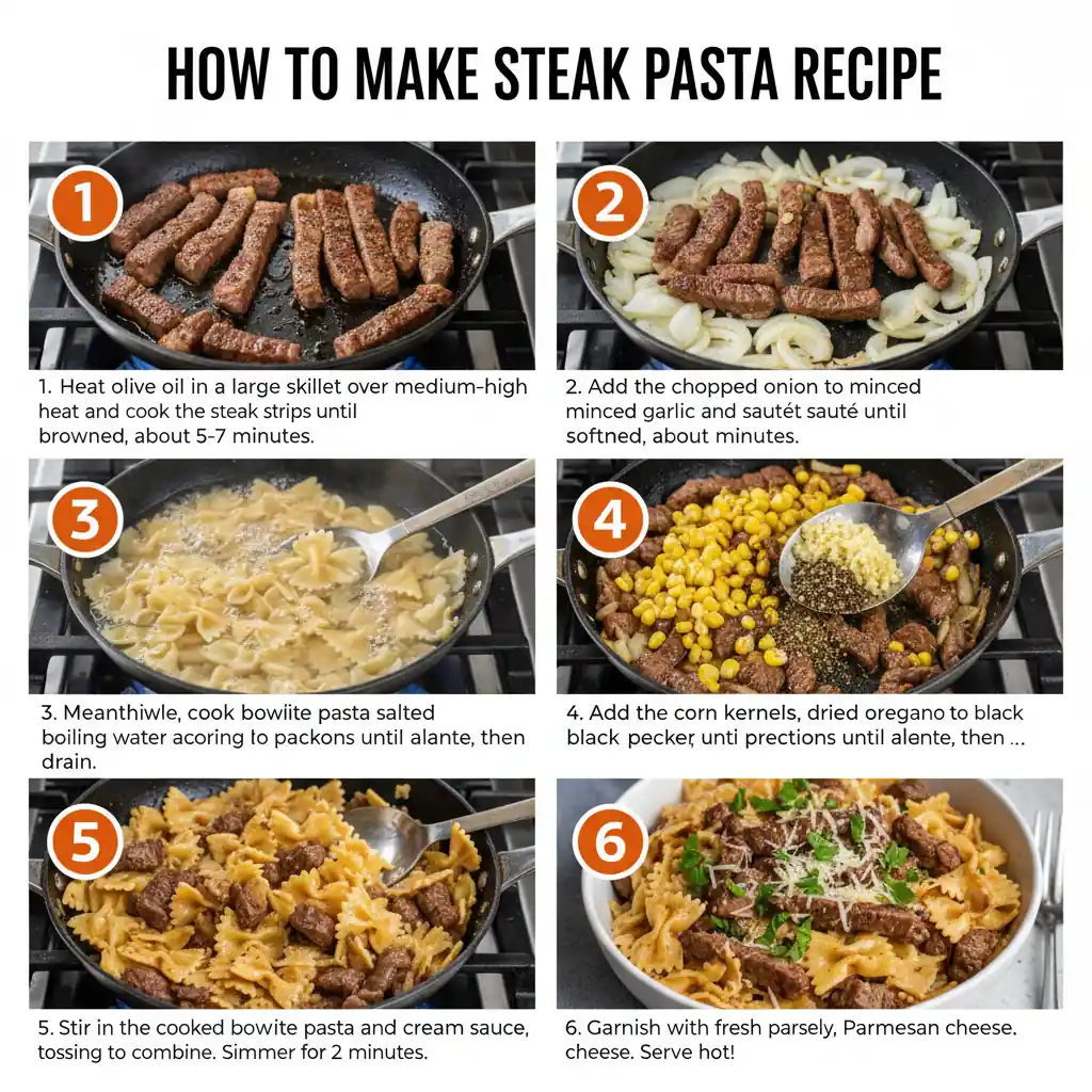 How to make steak pasta recipe