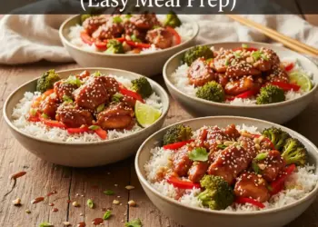 sticky chicken bowls featured