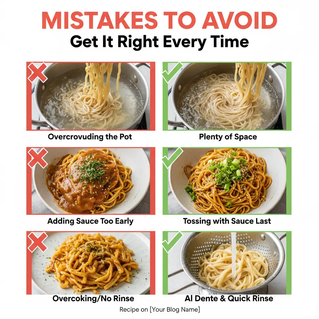 sticky noodles recipe common mistakes