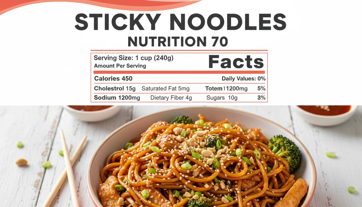sticky noodles recipe nutritional information