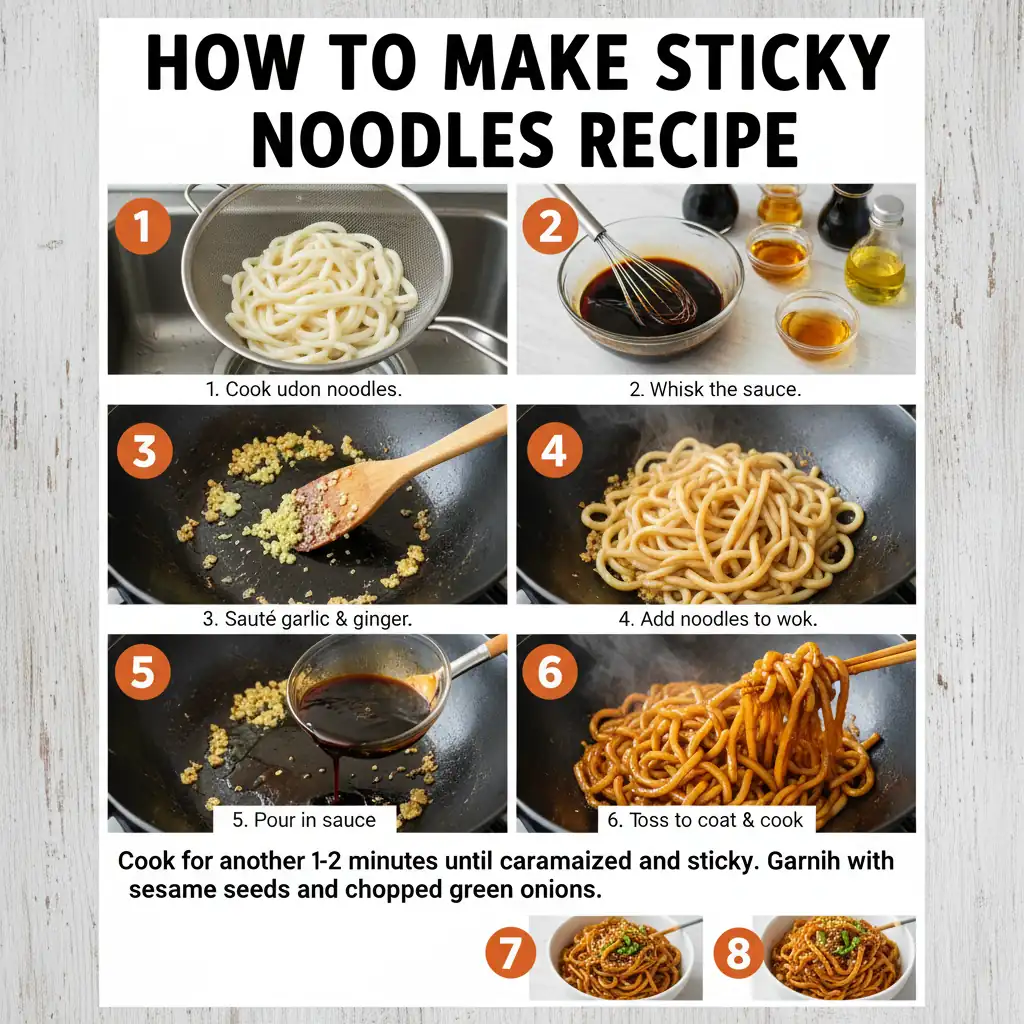 How to make sticky noodles recipe