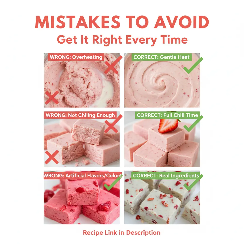 strawberries and cream fudge recipe common mistakes