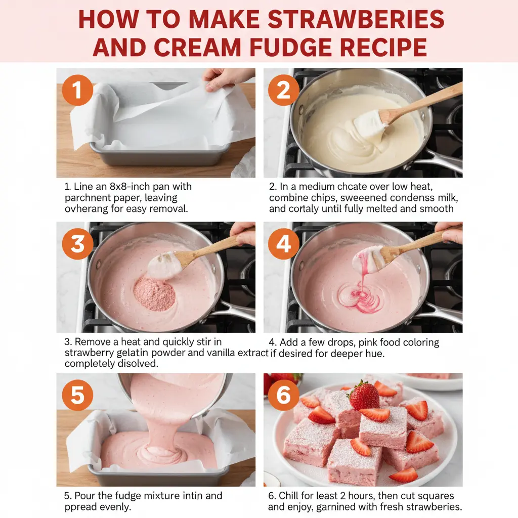 How to make strawberries and cream fudge recipe