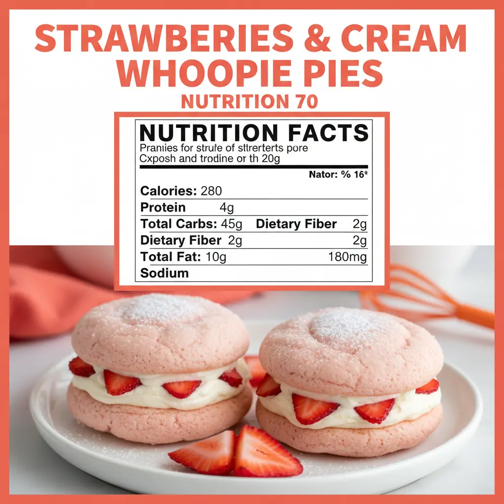 strawberries and cream whoopie pies recipe nutritional information